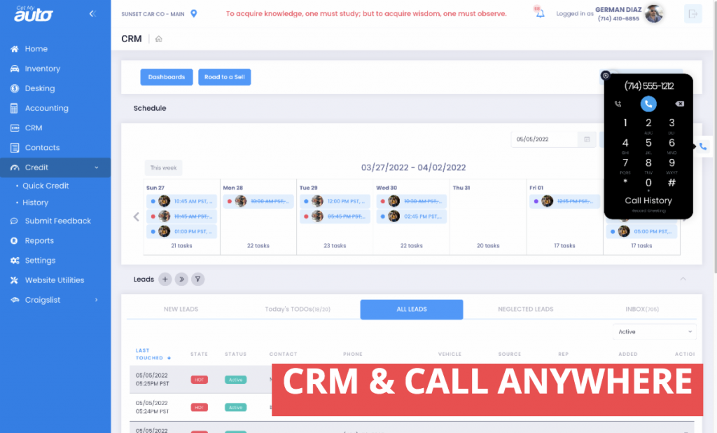 CRM and CALL Anywhere