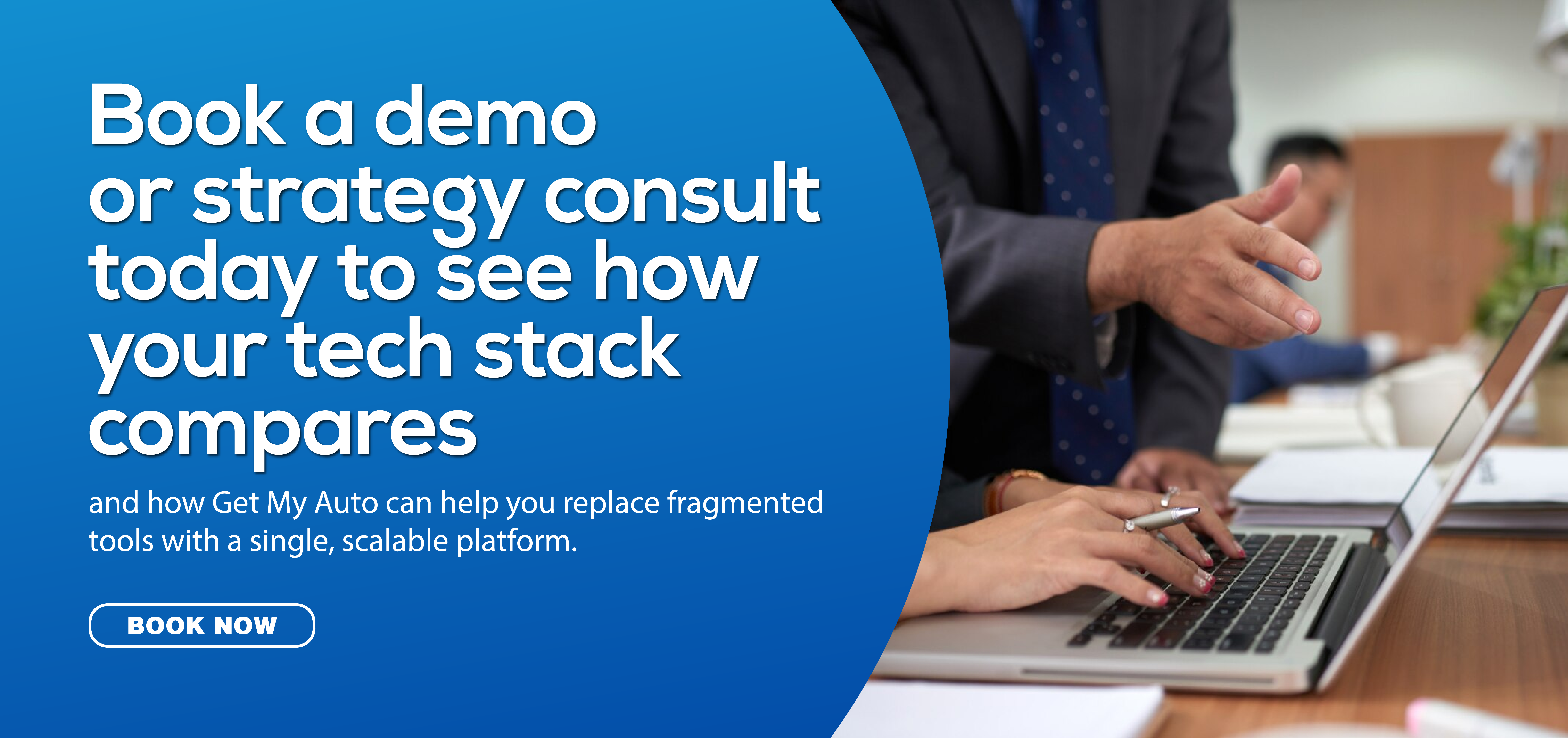 Book a demo or strategy consult today to see how your tech stack compares—and how Get My Auto can help you replace fragmented tools with a single, scalable platform